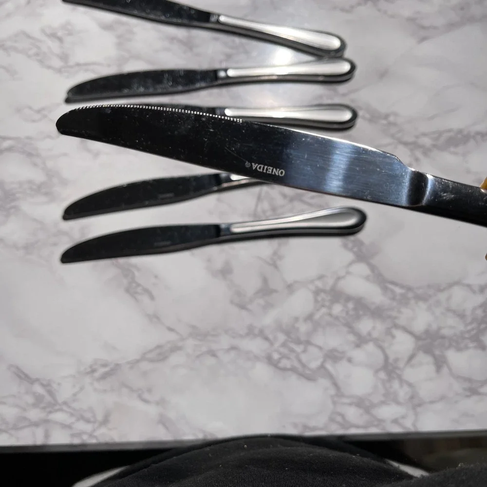 Oneida Flight Stainless Steel Dinner Knives Set of 5 Serrated